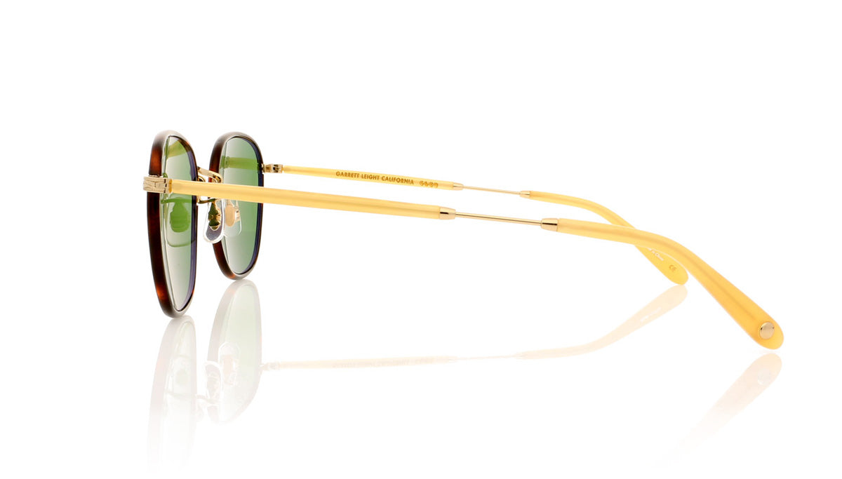 Garrett Leight Grant 4009 AMT-G-HB/PGN Amber Tortoise Sunglasses - Side