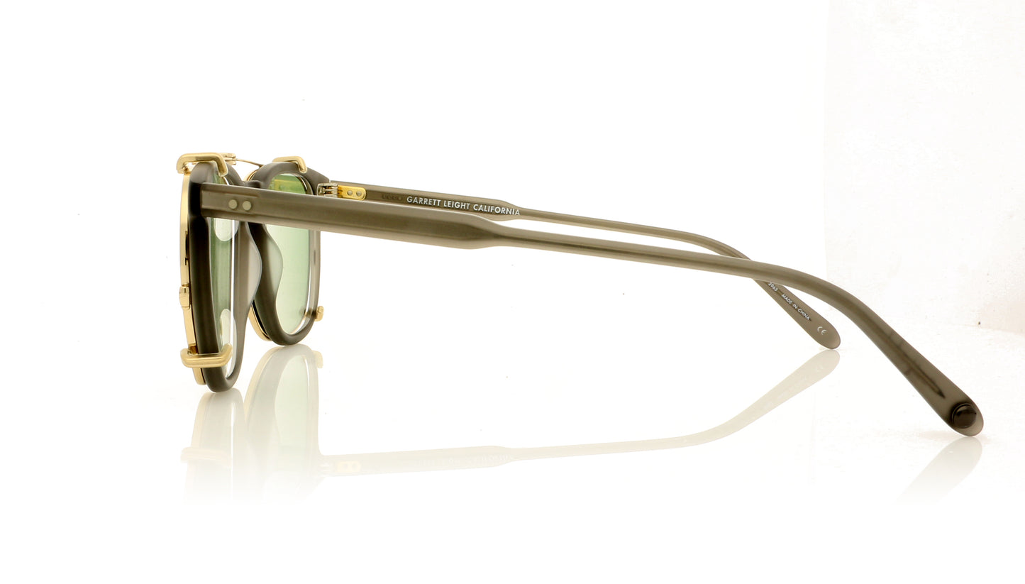 Garrett Leight Brooks 5006 AG/G15 Ant Gld Clip - Side