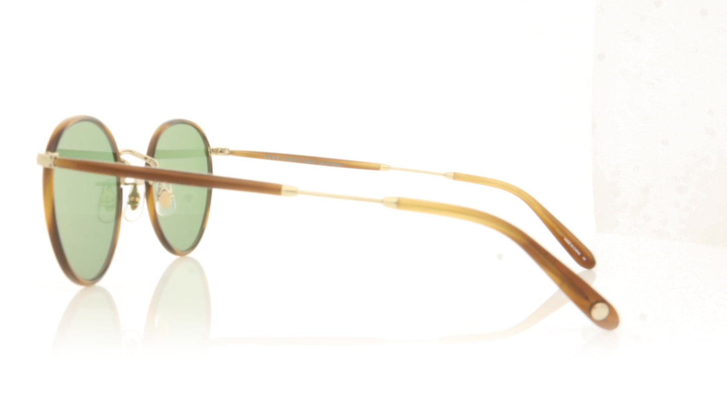 Garrett Leight Wilson 4003 DB-G/SFPGRN Demi Blonde Gold Sunglasses - Side