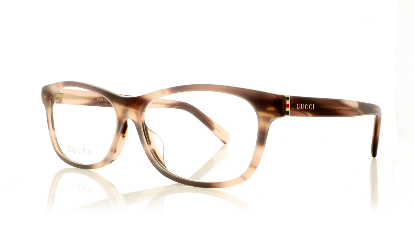 Gucci GG0458O 4 Grey Tortoise Glasses - Angle