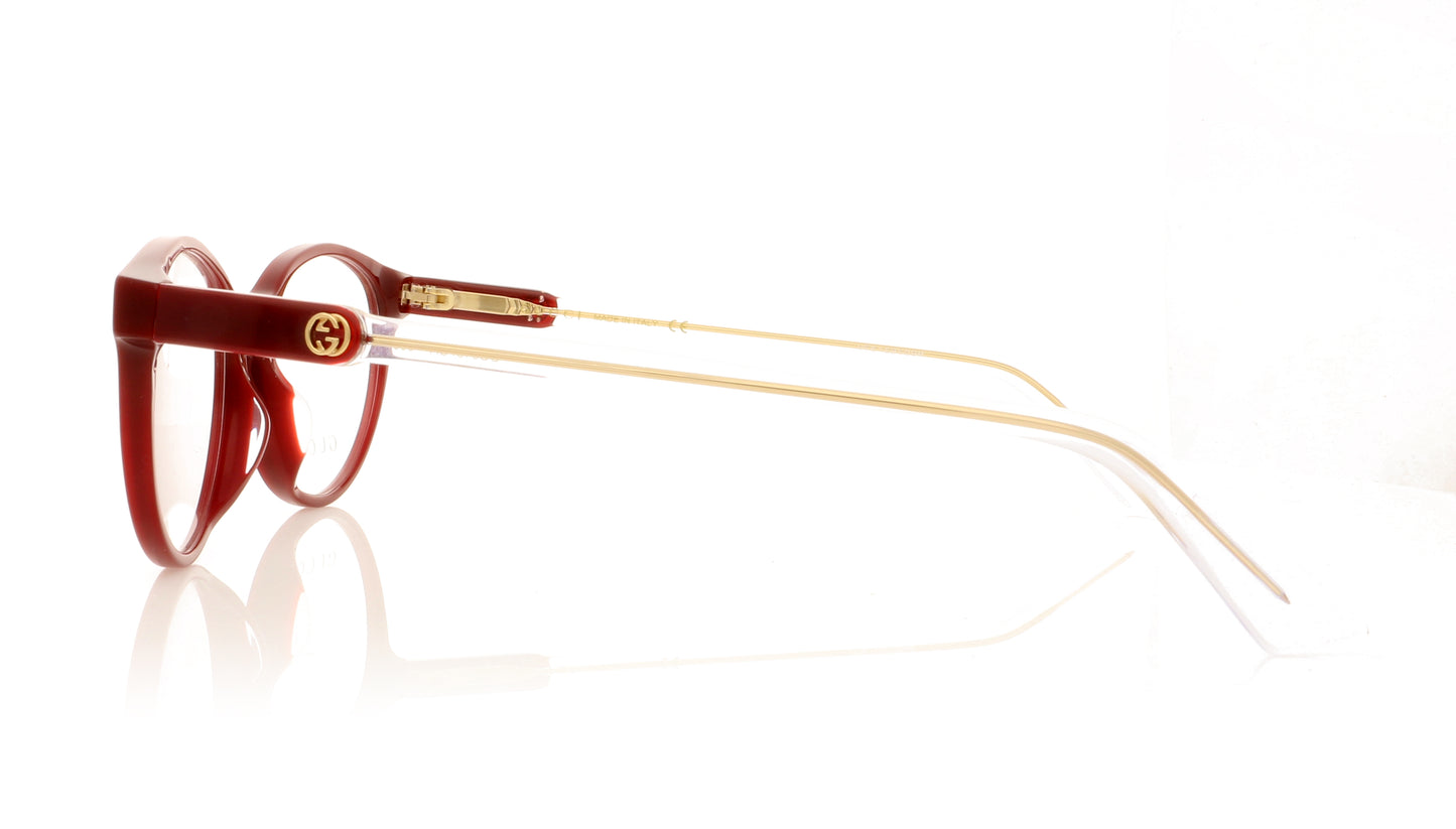 Gucci GG0487OA 9 Burgundy Glasses - Side