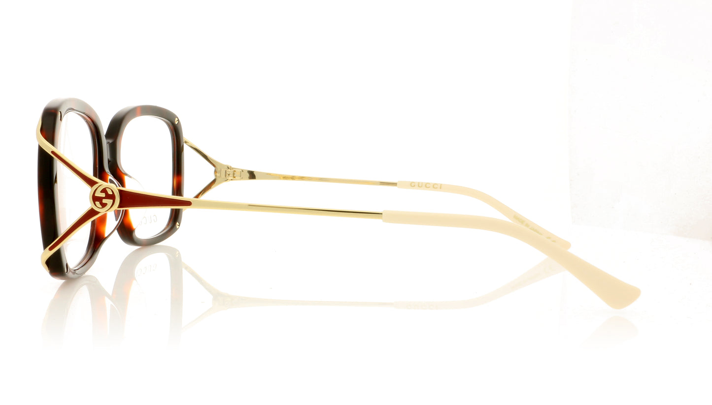 Gucci GG0648OA 2 Havana Gold Glasses - Side