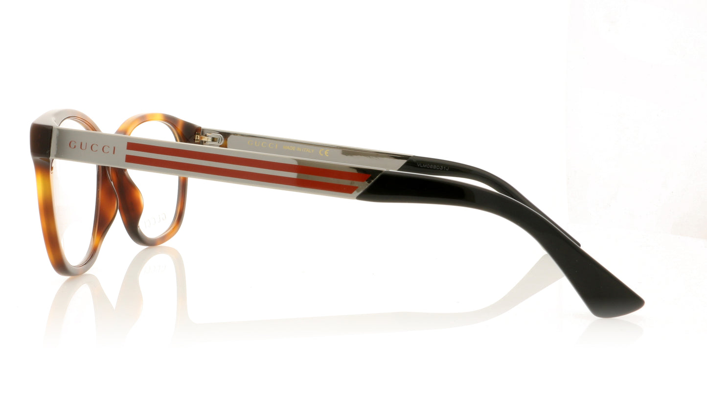 Gucci GG0690O 4 Havana Ruthenium Glasses - Side