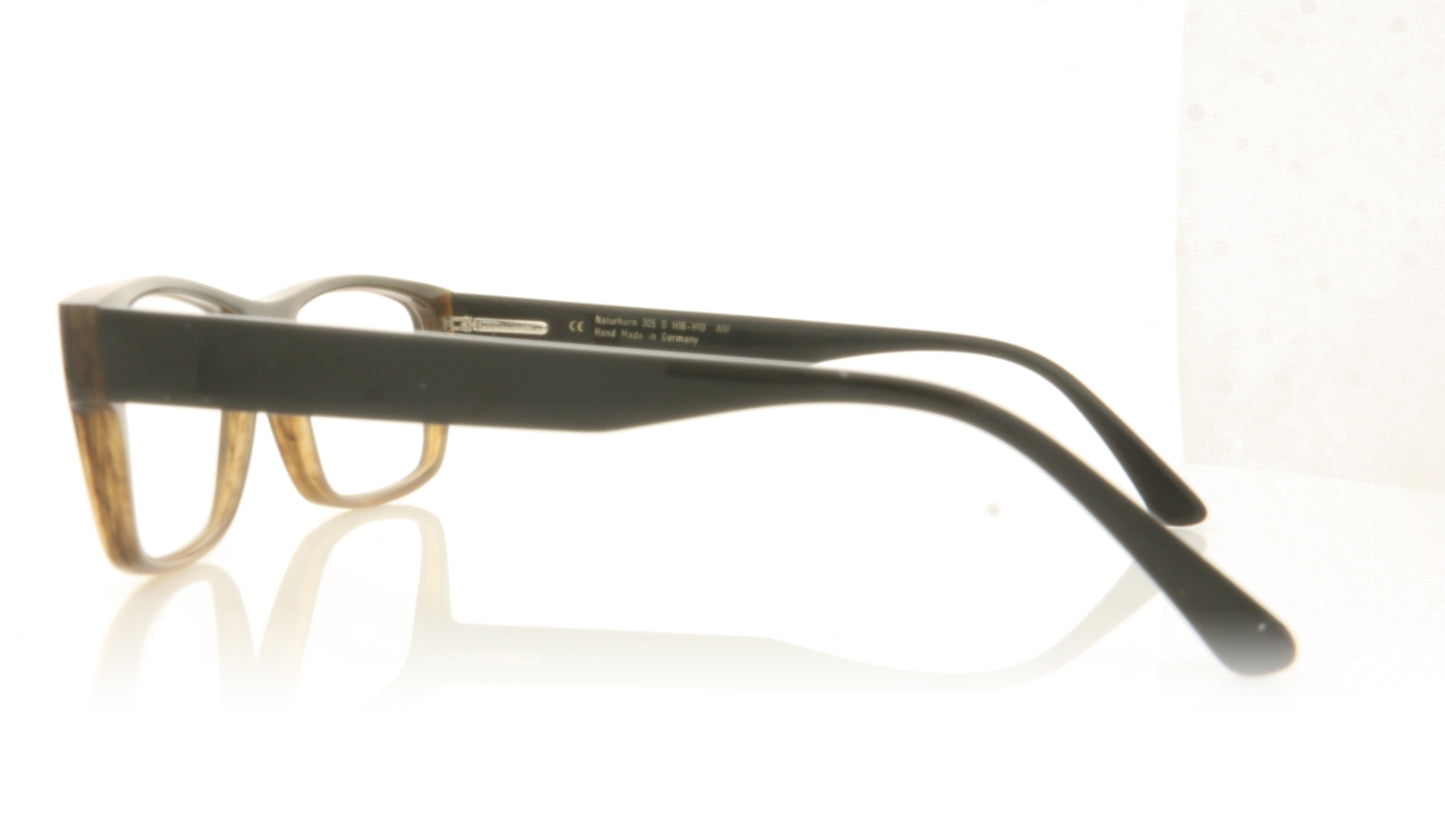Hoffman Natural Eyewear 305 H16 H10 Horn Glasses - Side