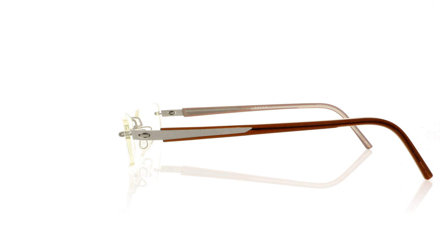 Lindberg Spirit titanium 2088 10/K138M/05 matt grey bridge with brown Glasses - Side