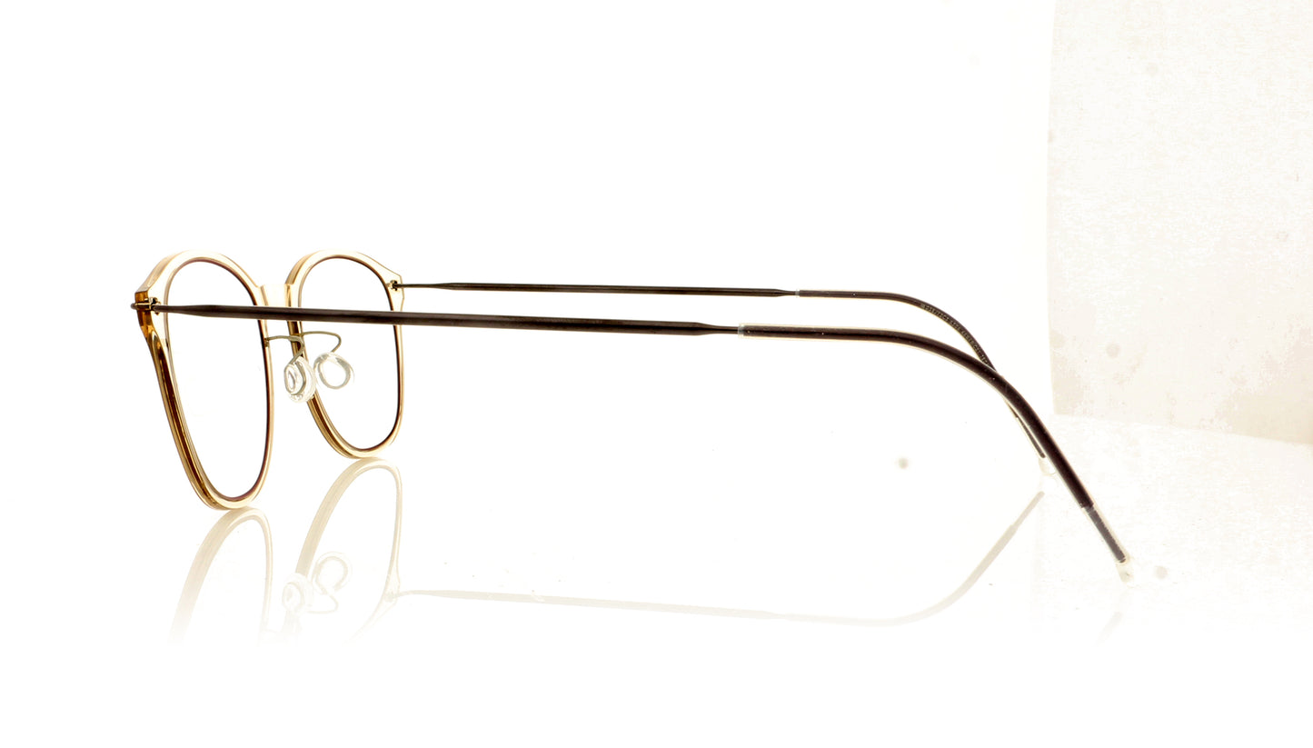 Lindberg n.o.w 6506 T804 C21 PU14 Clear Brown Glasses - Side