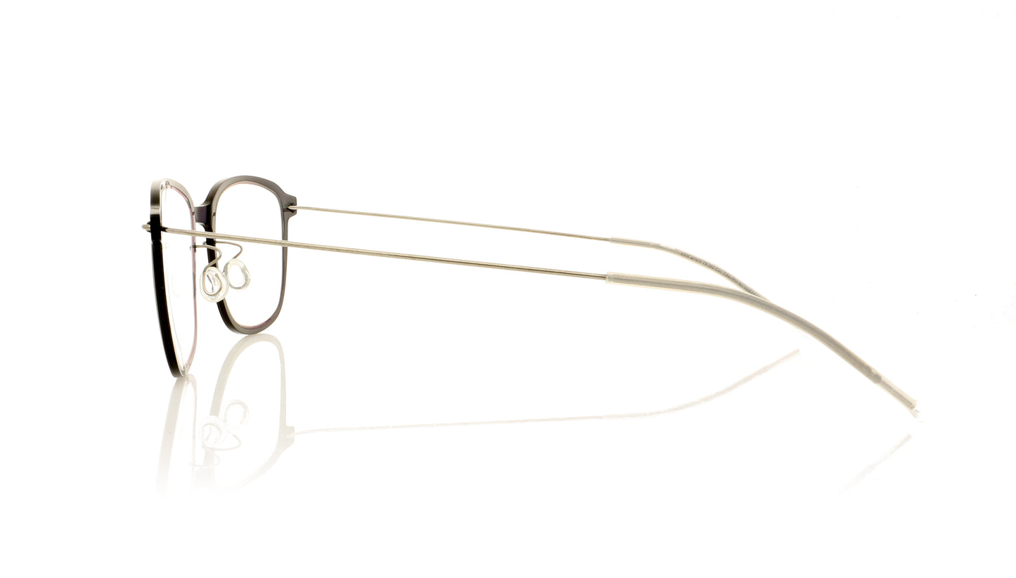Lindberg n.o.w. titanium 6510 C06/10 Black with silver temples Glasses - Side