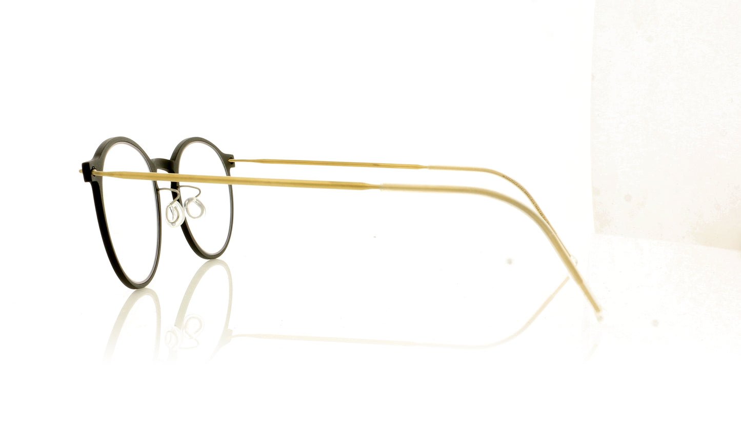 Lindberg n.o.w 6541 D16 GT Brown Gold Glasses - Side