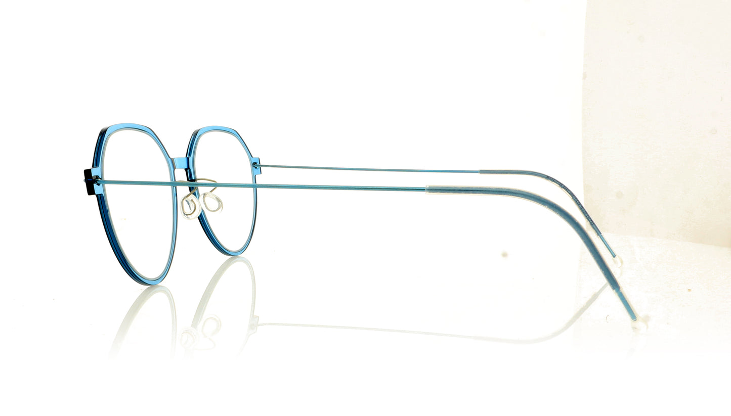 Lindberg n.o.w 6582 P25 Blue Glasses - Side