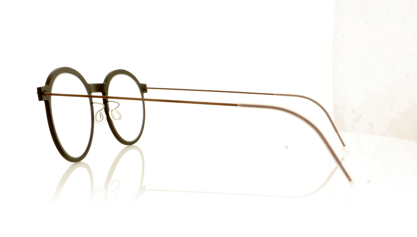 Lindberg n.o.w 6586 D17 U12 Brown Glasses - Side
