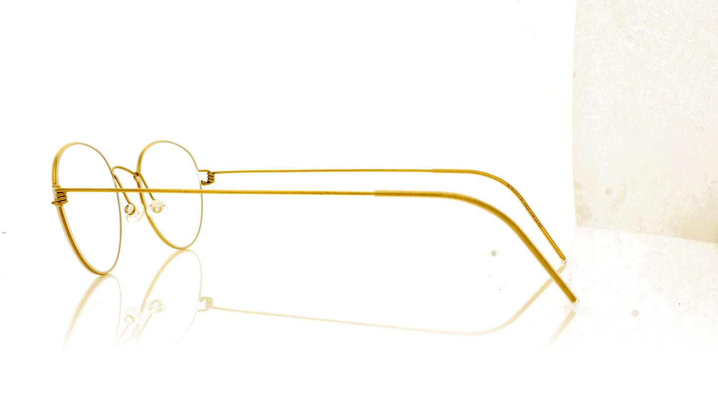 Lindberg Air Rim Bo PGT Gold Glasses - Side