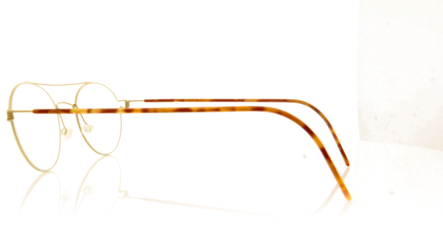 Lindberg Air Rim Bruce K25/GT Gold Glasses - Side