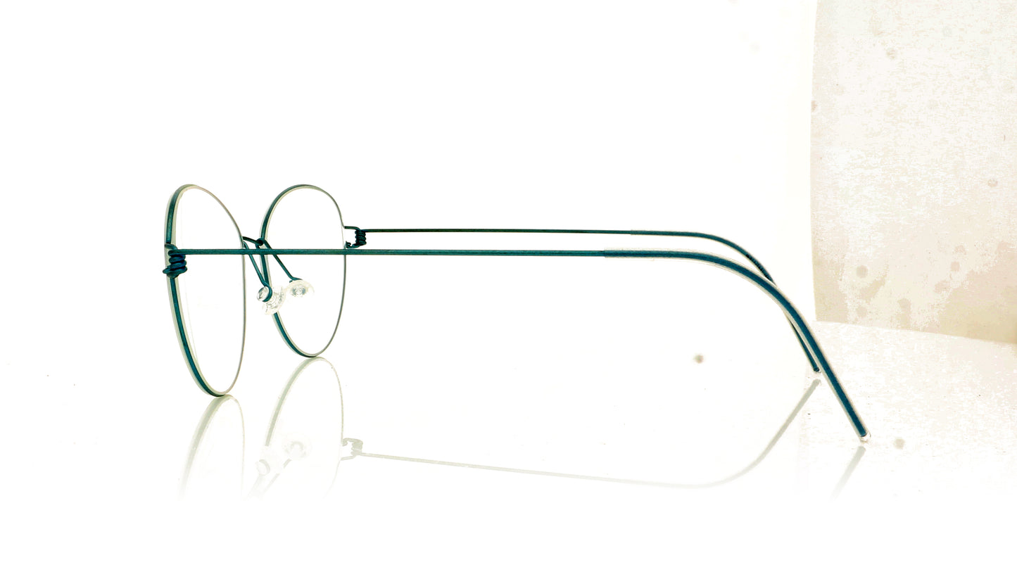 Lindberg Air Rim Lene 25 Blue Glasses - Side