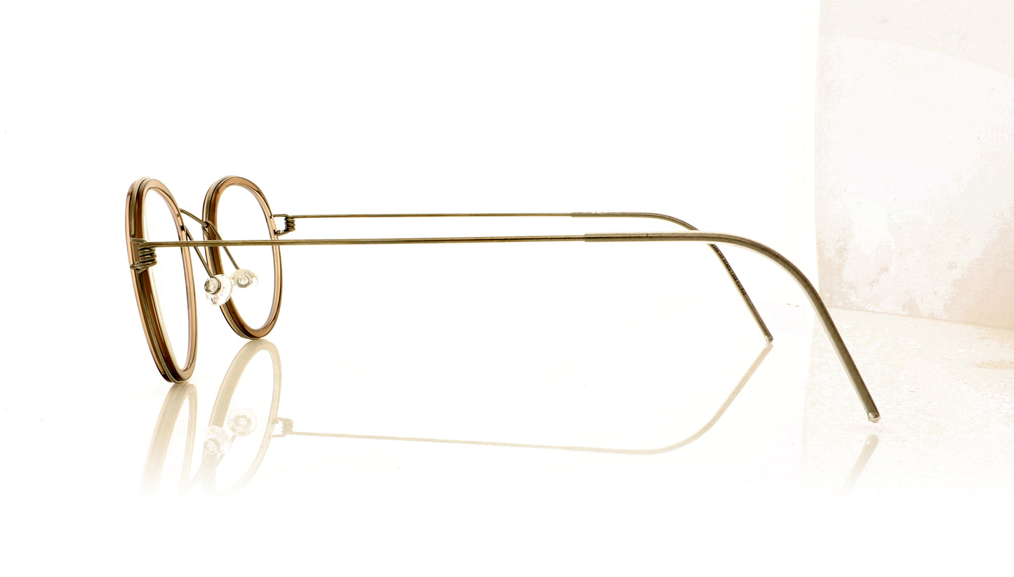 Lindberg Air titanium rim Lex P10-TP10-K115 Transparent Brown Glasses - Side