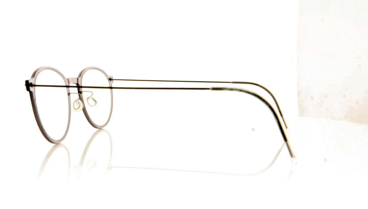 Lindberg N.O.W 6527 C07/U9 Clear Grey Glasses - Side