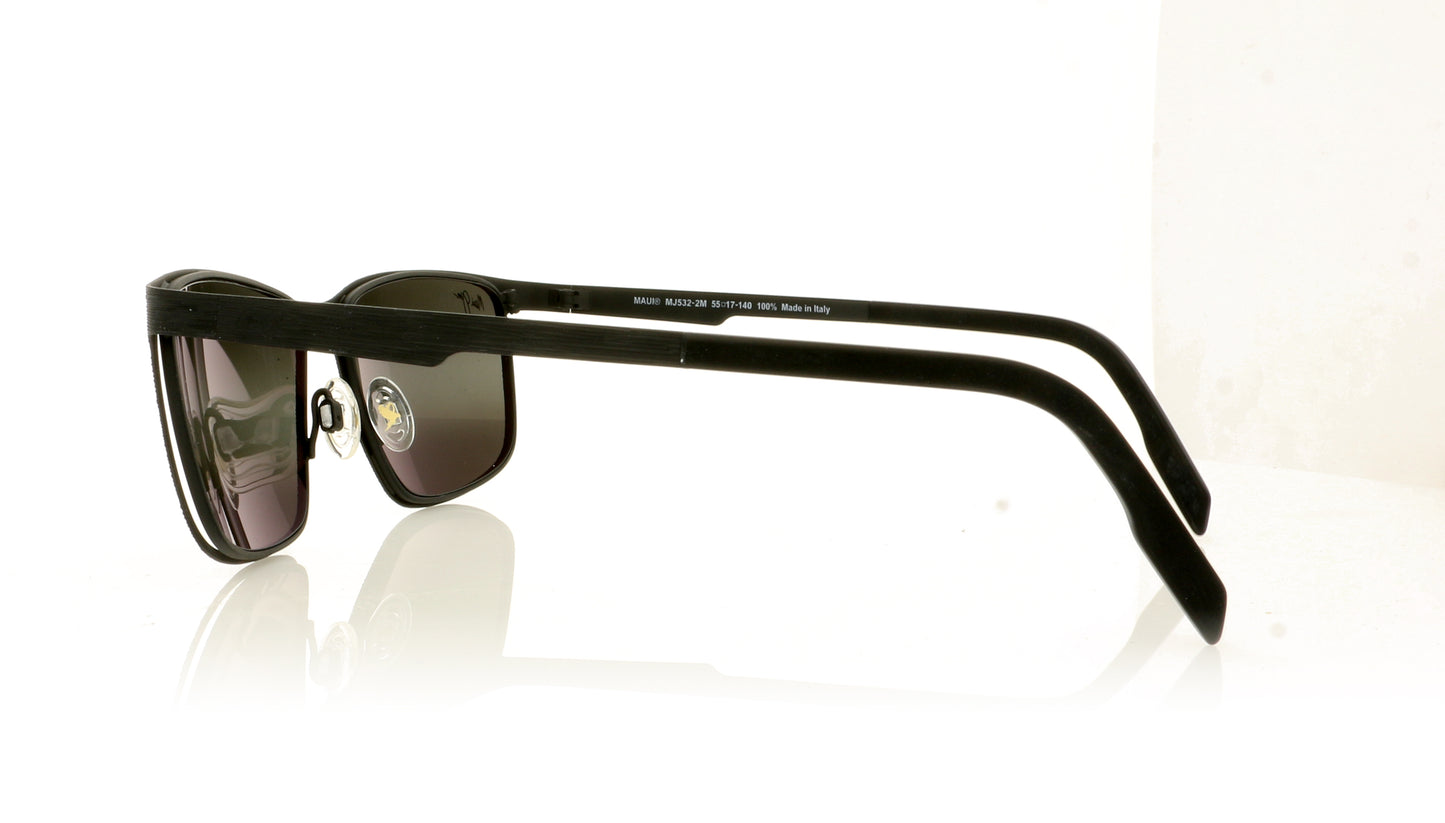 Maui Jim Cut Mountain MJ532 2M Black Sunglasses - Side