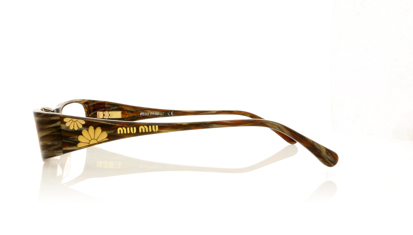 Miu Miu VMU21D 8AX-101 Shaded Brown Glasses - Side