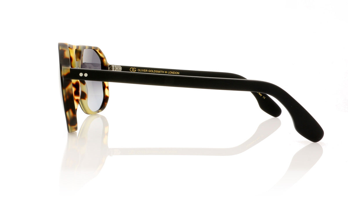 Oliver Goldsmith Spillane 3 Matte Black Leopard Sunglasses - Side