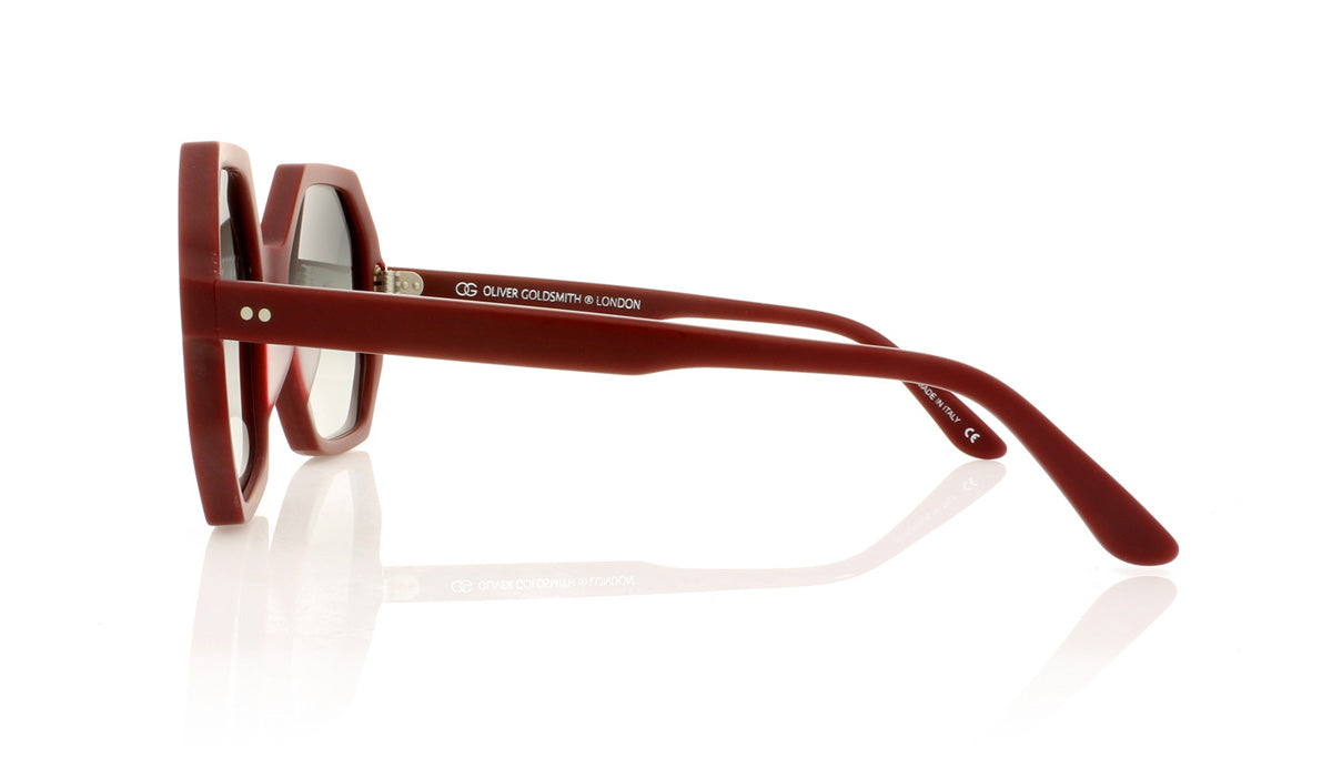 Oliver Goldsmith Yatton 5 Matte Merlot Sunglasses - Side