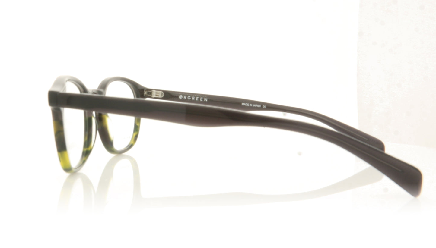Ørgreen Hesh A092 Almost Black Green Marble Glasses - Side