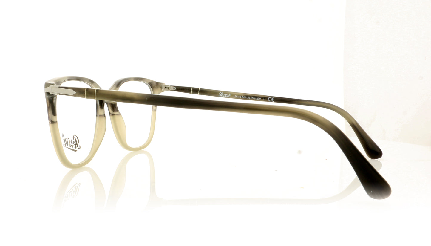 Persol 0PO3203V 1065 Stripped Grey Beige Gradient Glasses - Side