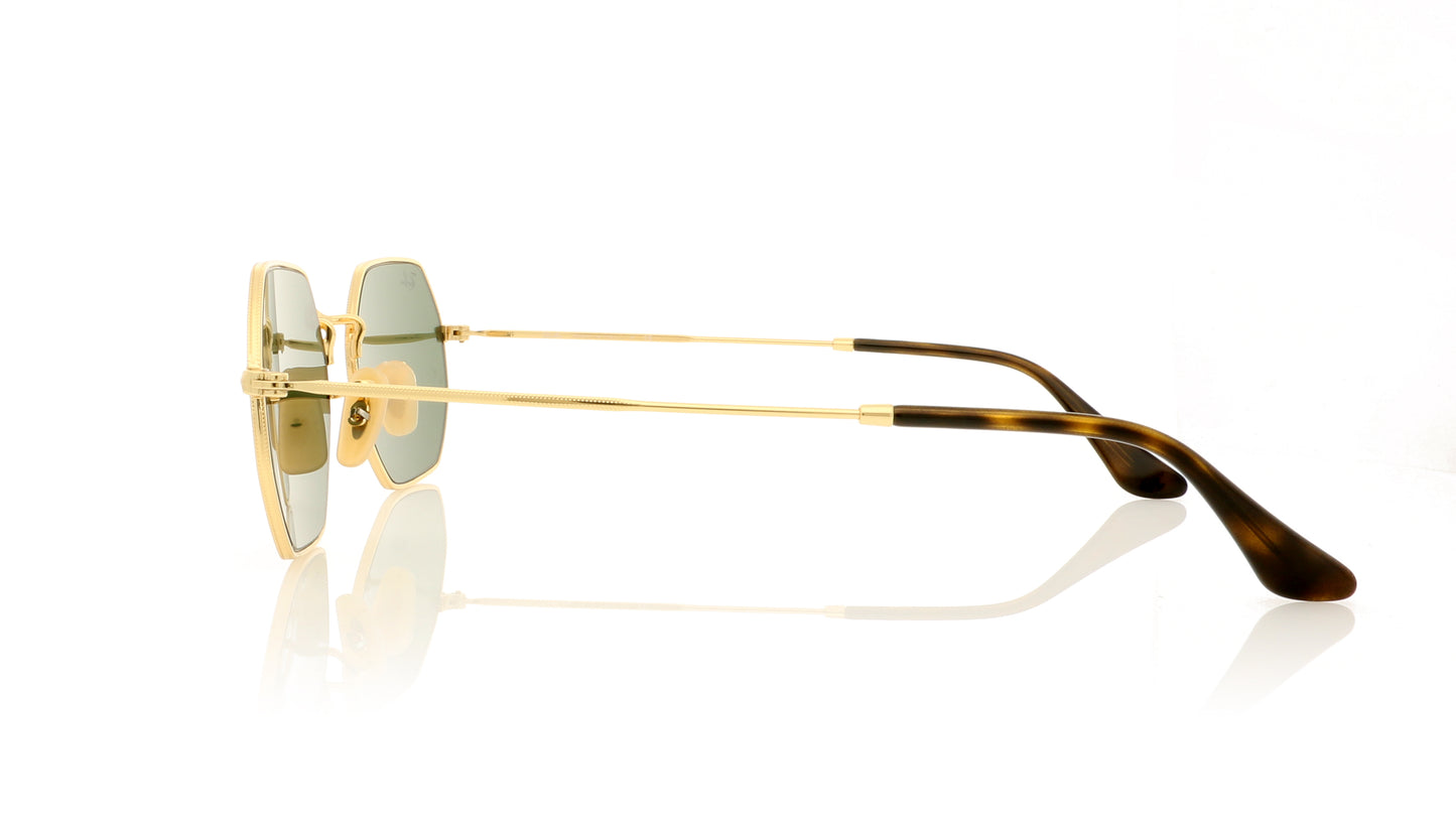 Ray-Ban Octagonal 0RB3556N 001/3N Gold Sunglasses - Side