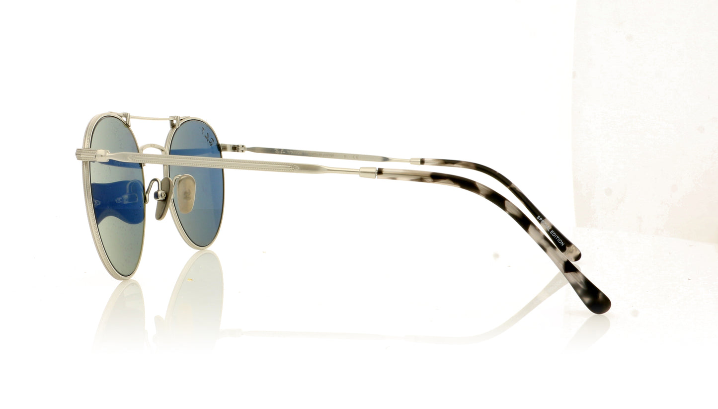 Ray-Ban Titanium 9165 Silver Demishiny Sunglasses - Side