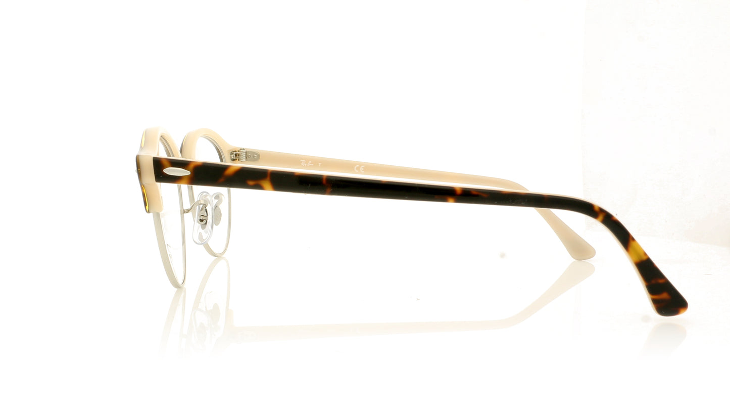Ray-Ban Clubround 5239 Top Havana On Opal Peach Glasses - Side