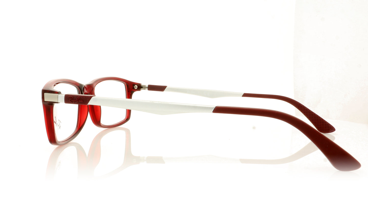 Ray-Ban 0RX7017 5773 Transparent Red Glasses - Side