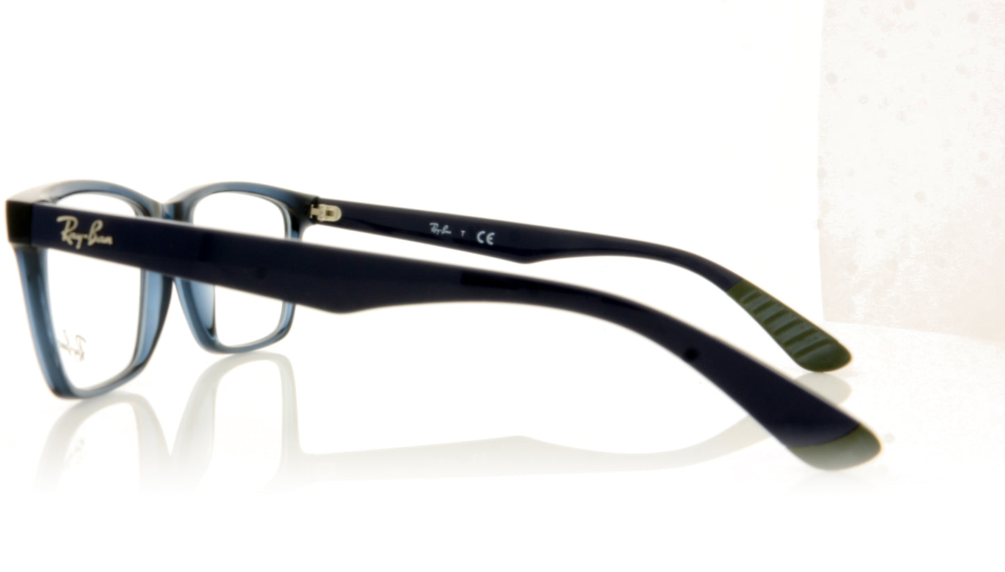 Ray-Ban 0RX7025 5796 Transparent Blue Glasses - Side