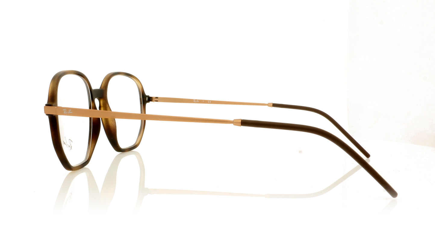 Ray-Ban 0RX7152 5365 Rubber Havana Glasses - Side
