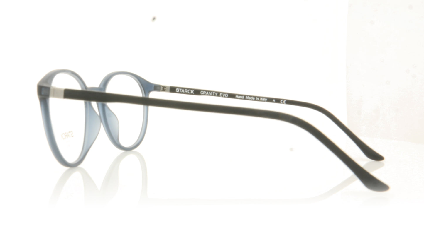 Starck 0SH3057 4 Matt Light Blue Glasses - Side