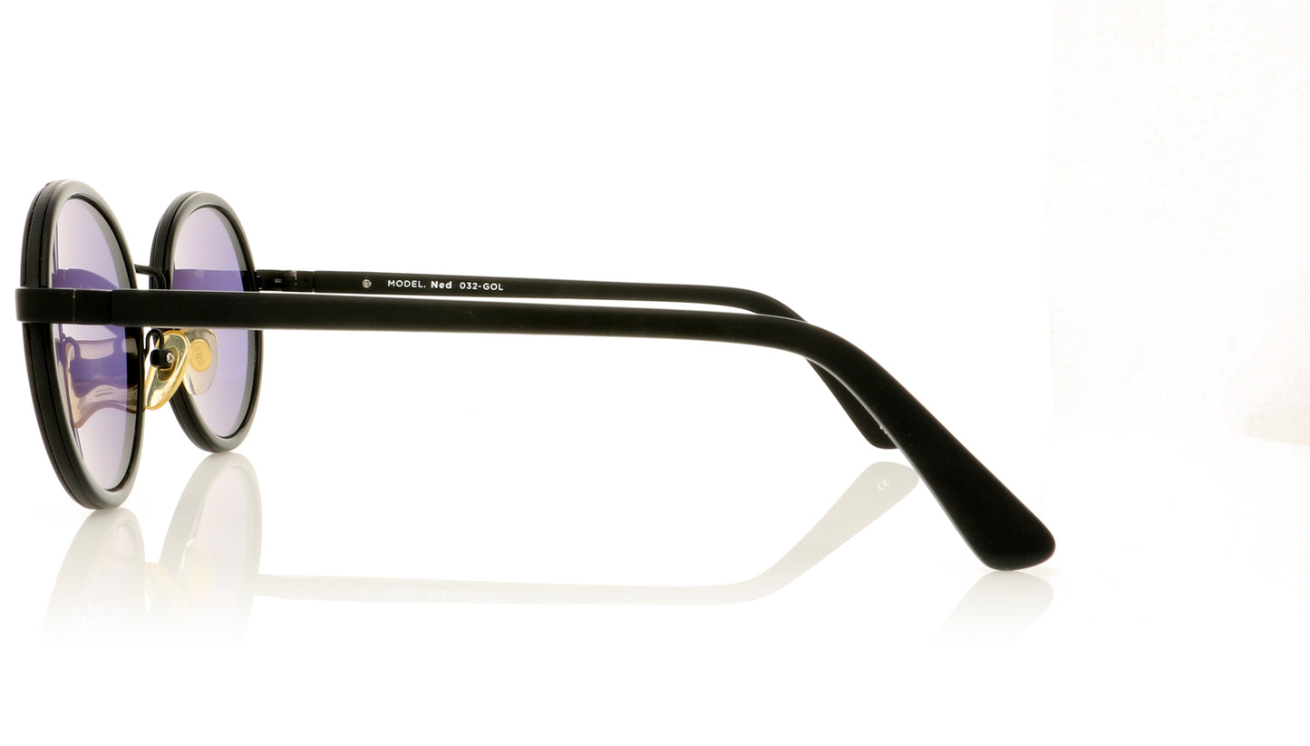 Sunday Somewhere Ned 032 GOL Black Sunglasses - Side