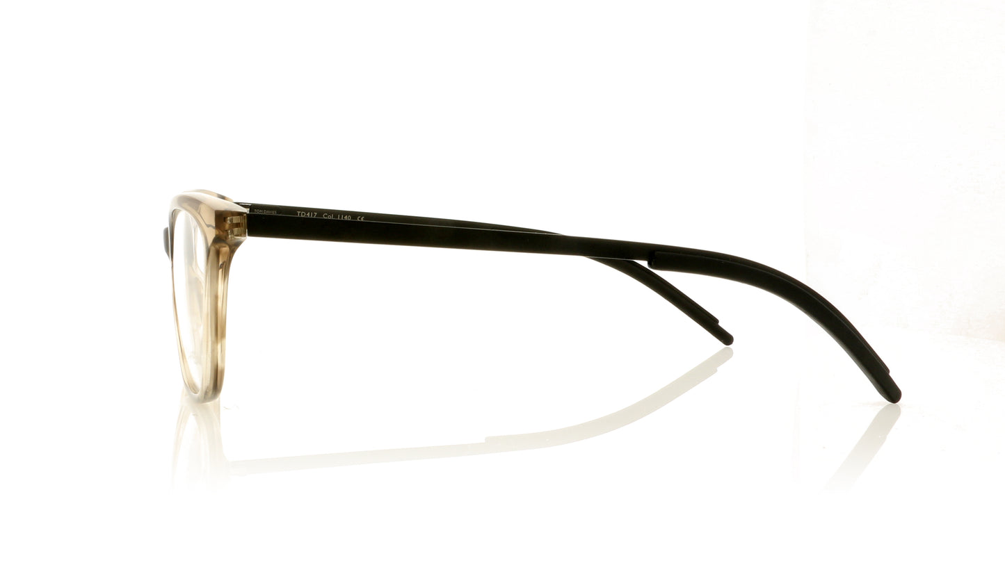 Tom Davies TD417 1140 Smoked Aqua Green Glasses - Side