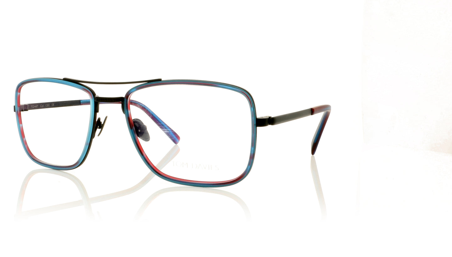Tom Davies TD447 1282 Smoked Cyan Glasses - Side