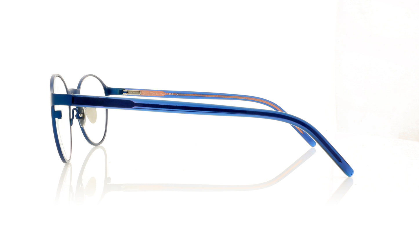 Tom Davies TD492 C1475 Matt Electric Blue Glasses - Side