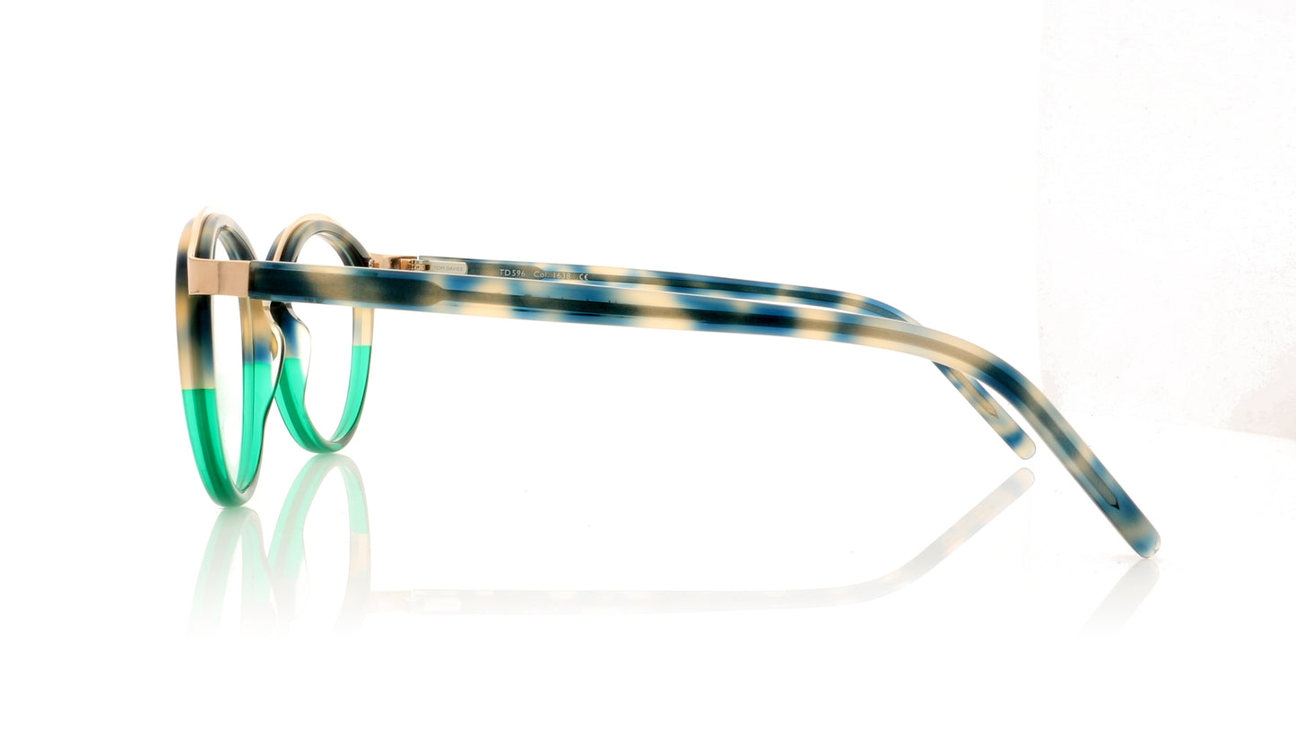 Tom Davies TD596 C168 Green Tortoise Glasses - Side