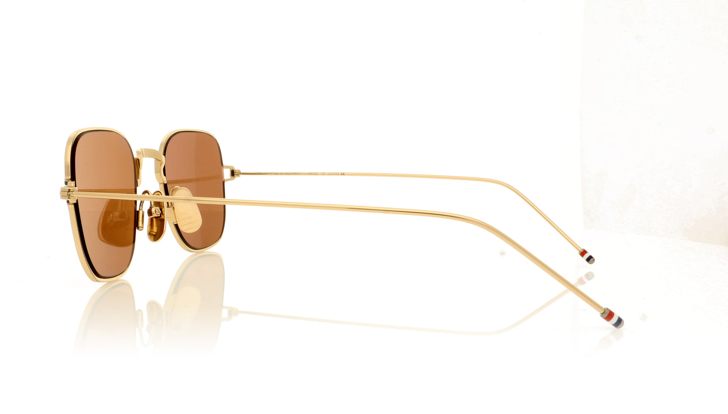 Thom Browne TB-116 TBS116 GLD/NVY White Gold-Navy Sunglasses - Side