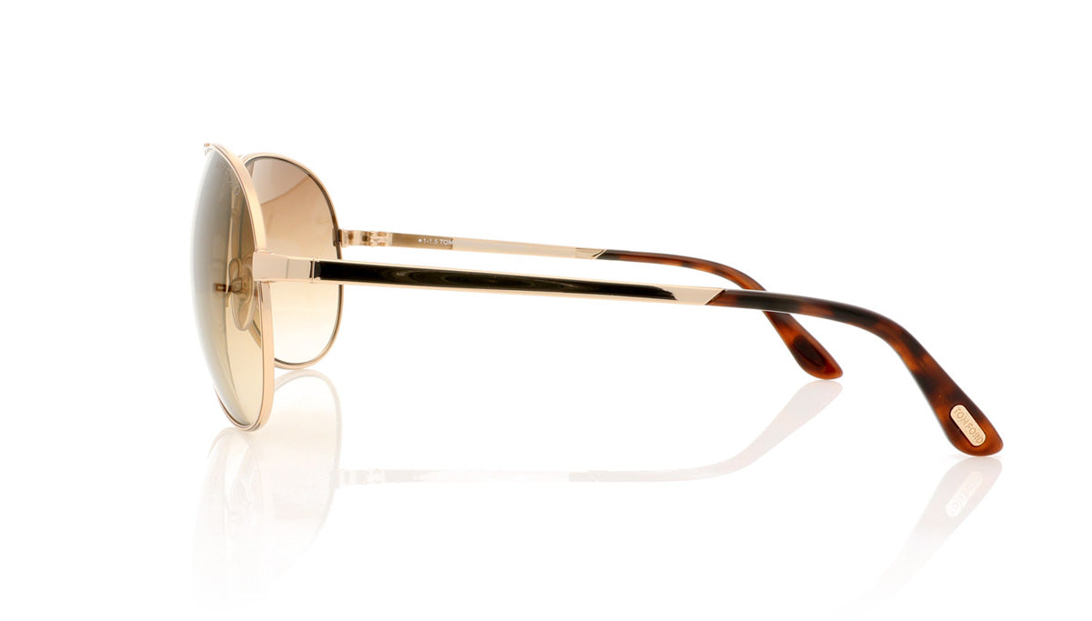 Tom Ford Charles TF35 28G Shiny Rose Gold Sunglasses - Side