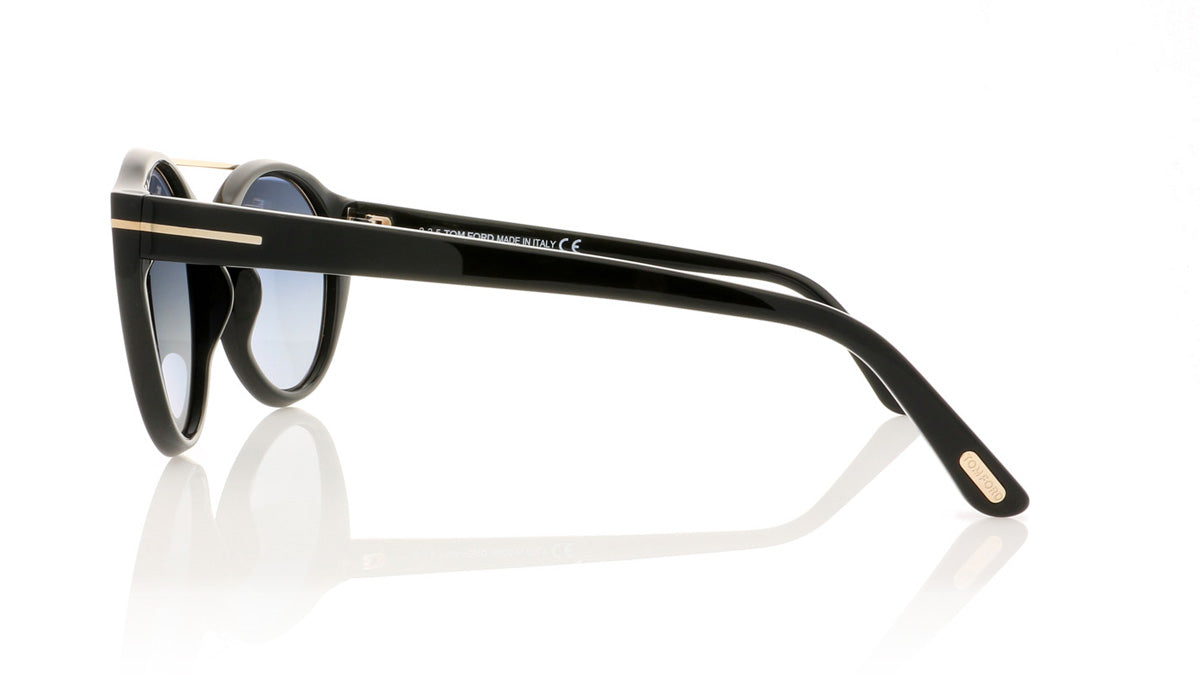 Tom Ford Joan TF383 01W Shiny Black Sunglasses - Side