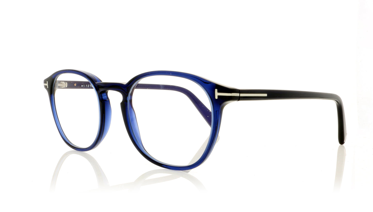 Tom Ford FT5583-B 90 Blue Glasses - Angle