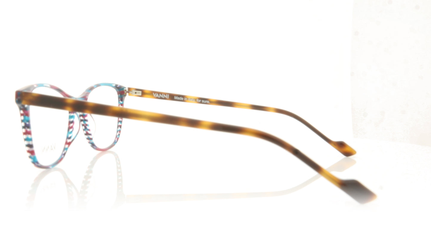Vanni V1317 A705 Blue Havana Glasses - Side