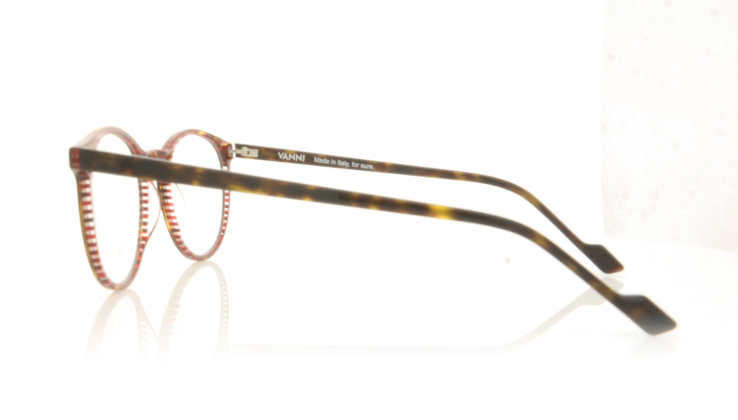 Vanni V1322 A26 Tortoise Red Glasses - Side