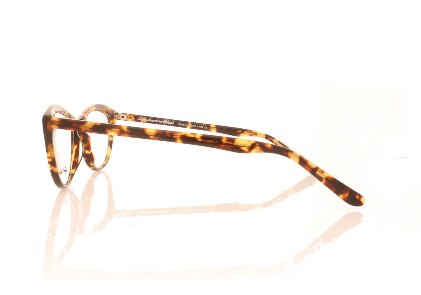 Anglo American Optical Fayette AH Tortoise Glasses - Side