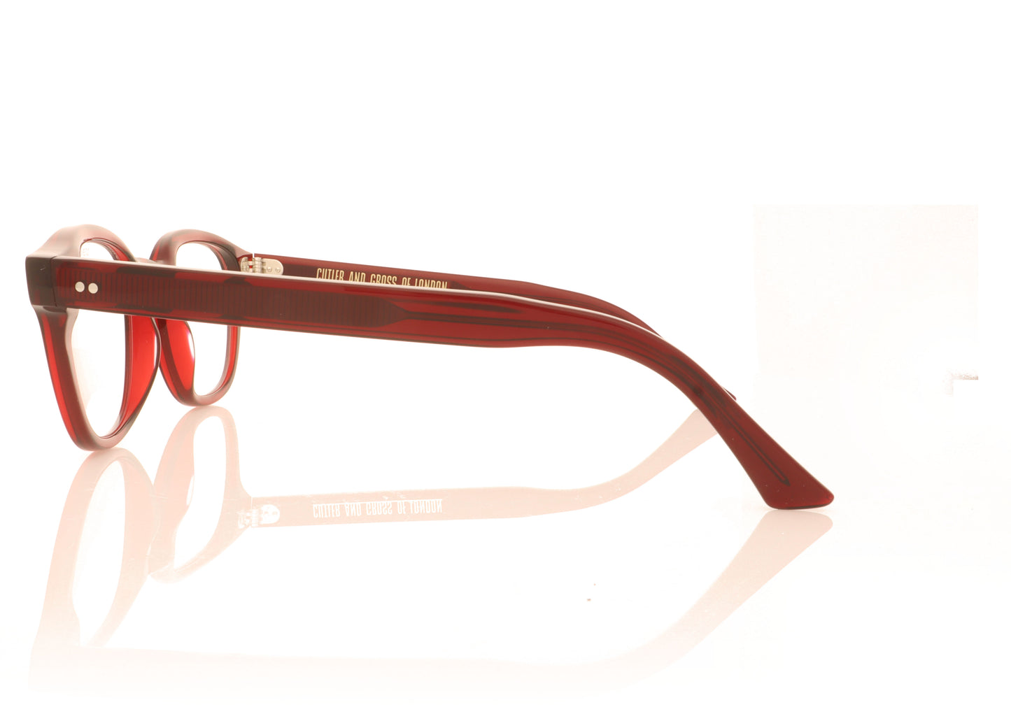 Cutler and Gross 1380 04 Red Glasses - Side