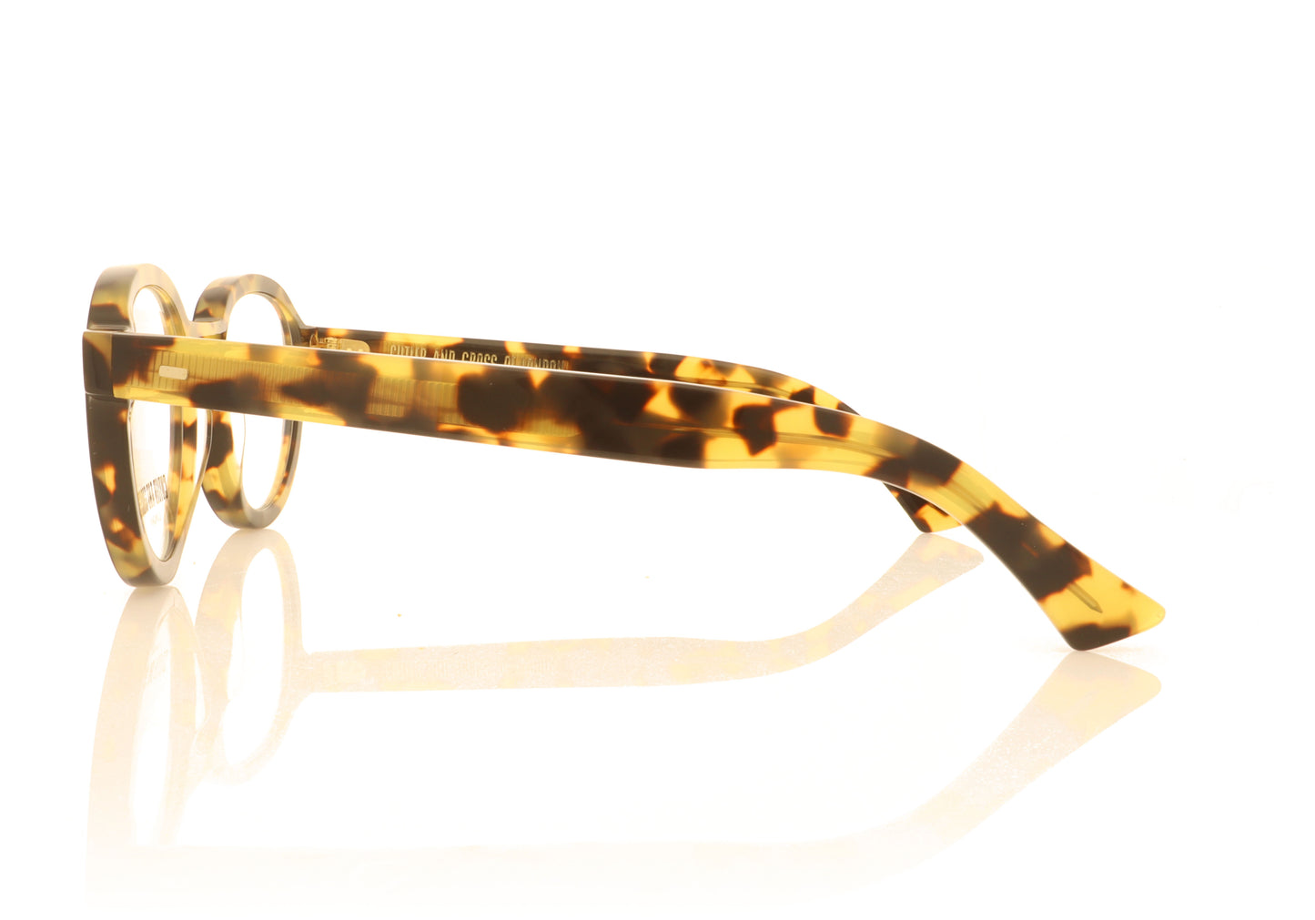 Cutler and Gross 1384 03 Black on Camoflage Glasses - Side