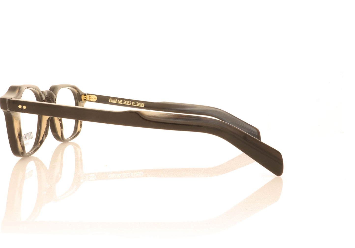 Cutler and Gross GR03 01 Black Glasses - Side