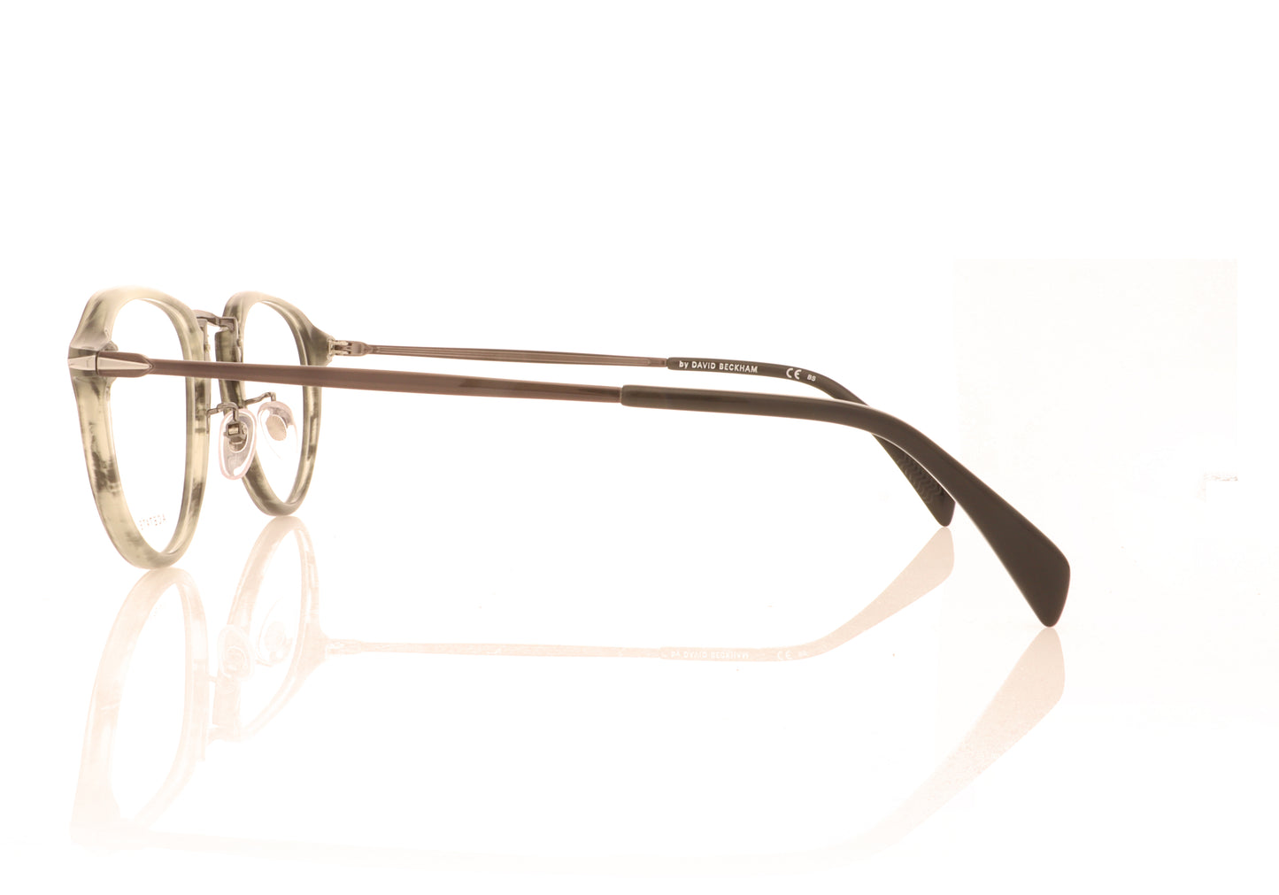David Beckham DB 1014 2W8 Grey Horn Glasses - Side