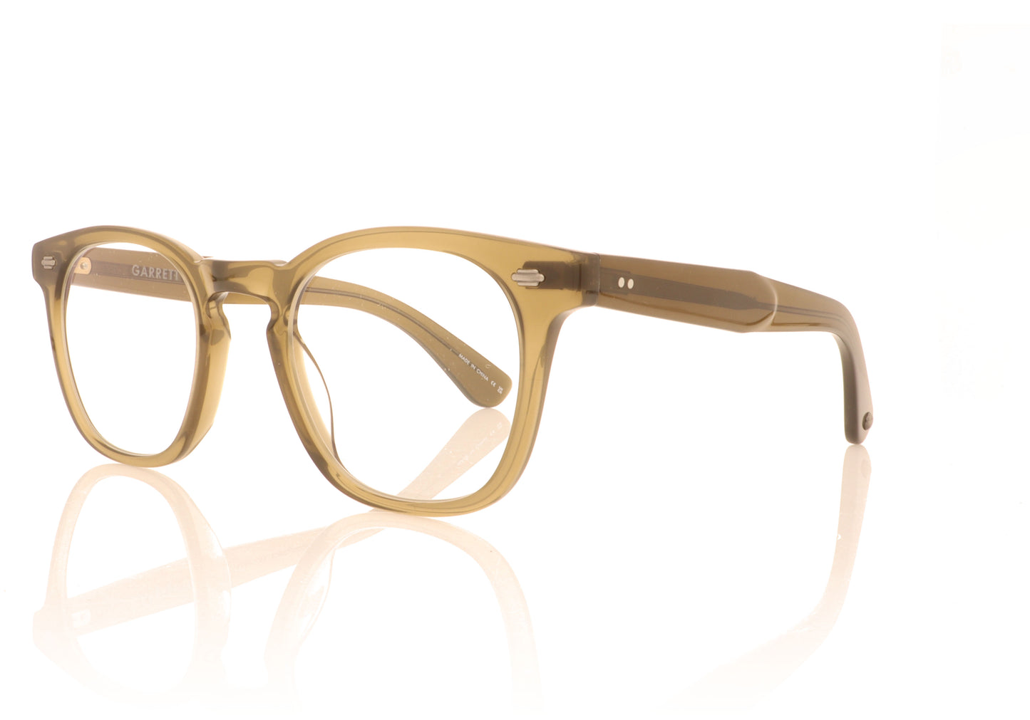 Garrett Leight Byrne OLIO Green Glasses - Angle