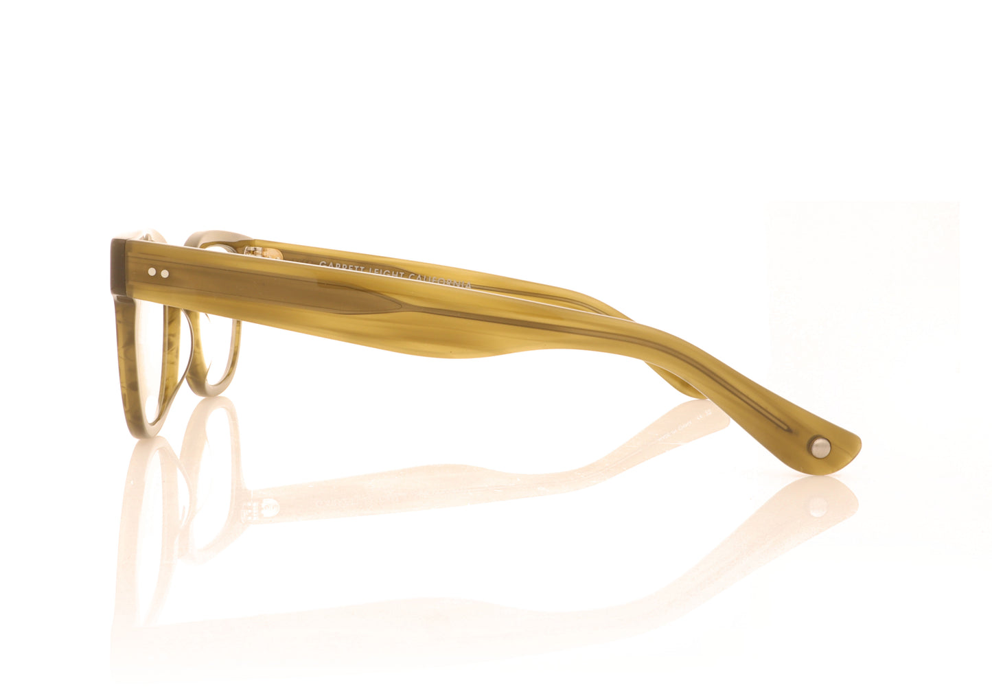 Garrett Leight Canter OLV Olive Glasses - Side